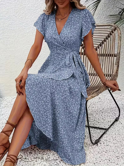 Wrap Dress with Flowers