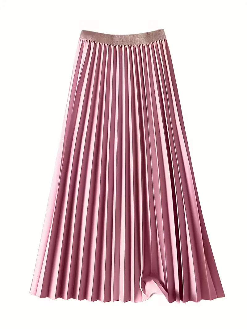 Pleated Skirt with High Waist