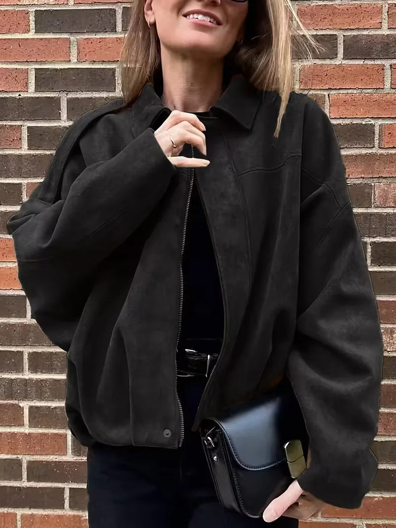 Bomber jacket with oversized fit