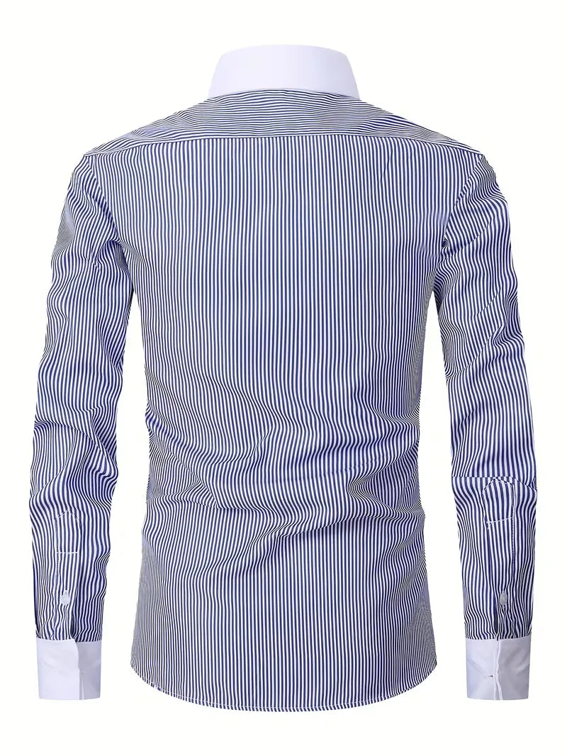Smart shirt with mandarin collar
