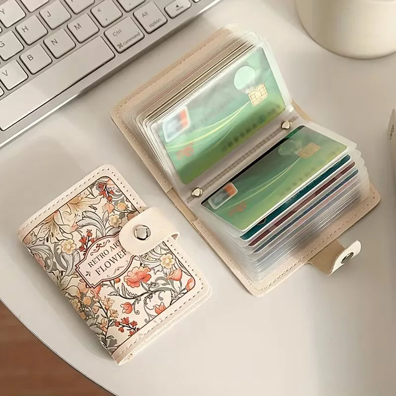 Card Holder with Floral Print