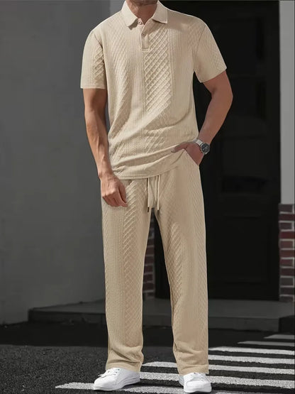 Lounge set with polo and trousers