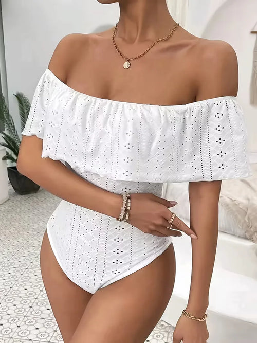 Off-Shoulder Ruffle Bodysuit
