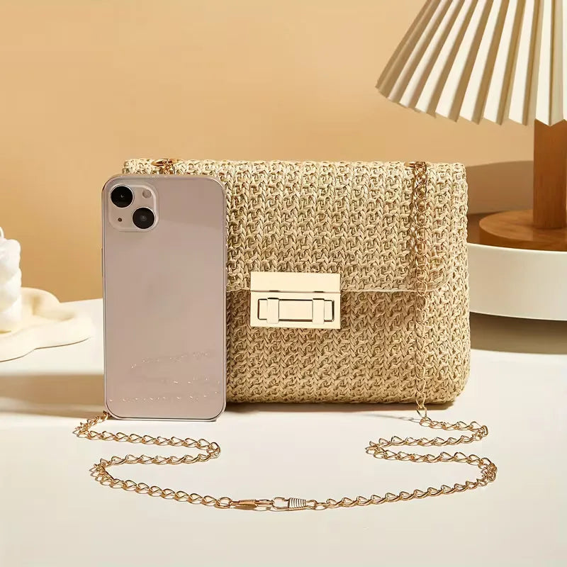 Shoulder Bag with Golden Chain