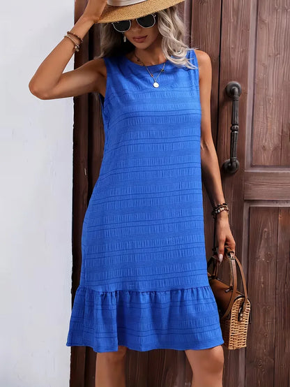 Beach Dress with Ruffled Hem