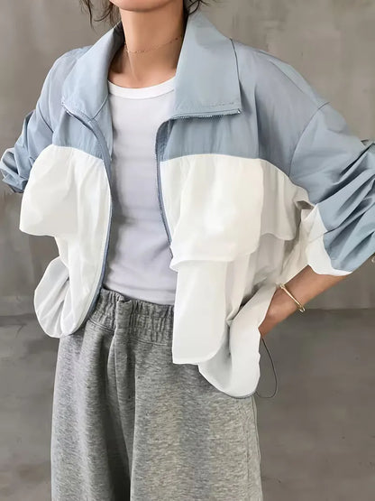 Track jacket with hood