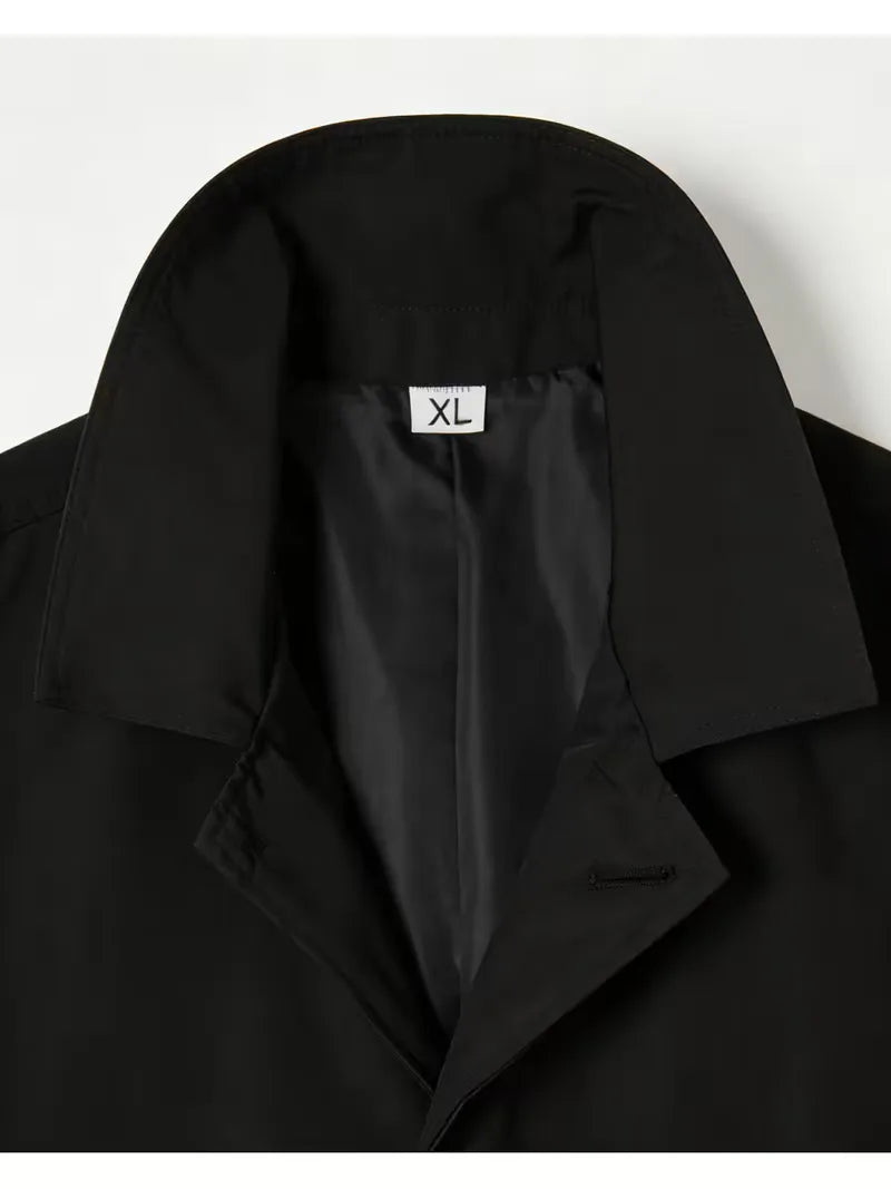 Slim fit trench coat with pocket detail