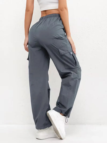 High-Waisted Cargo Trousers