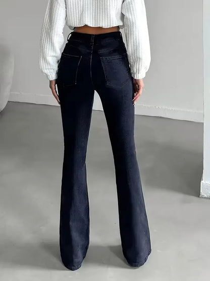 Flared jeans with high waist