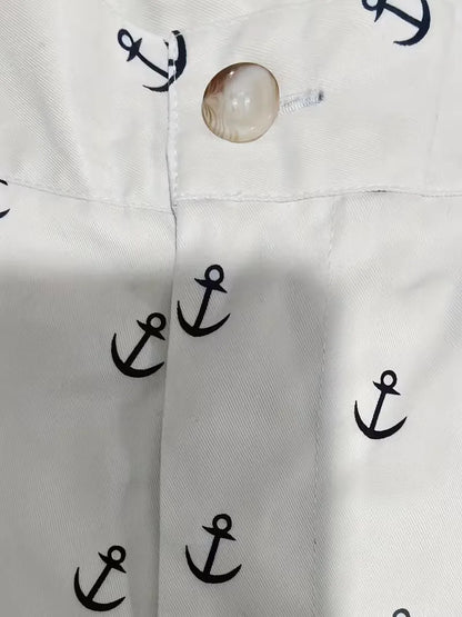 Shorts with Anchor Pattern
