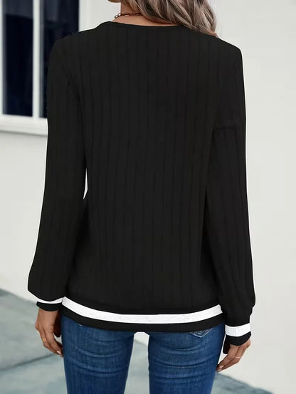 Casual long-sleeve with V-neck