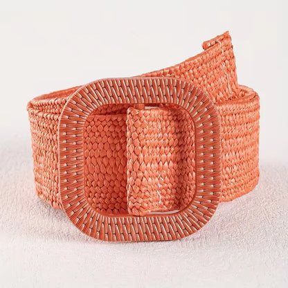 Wide belt with large buckle