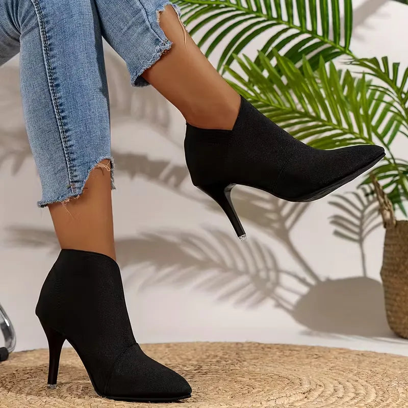 Stiletto ankle boots with high heels