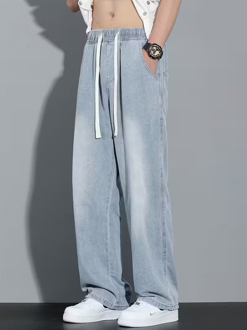 Straight Leg Trousers with Loose Fit