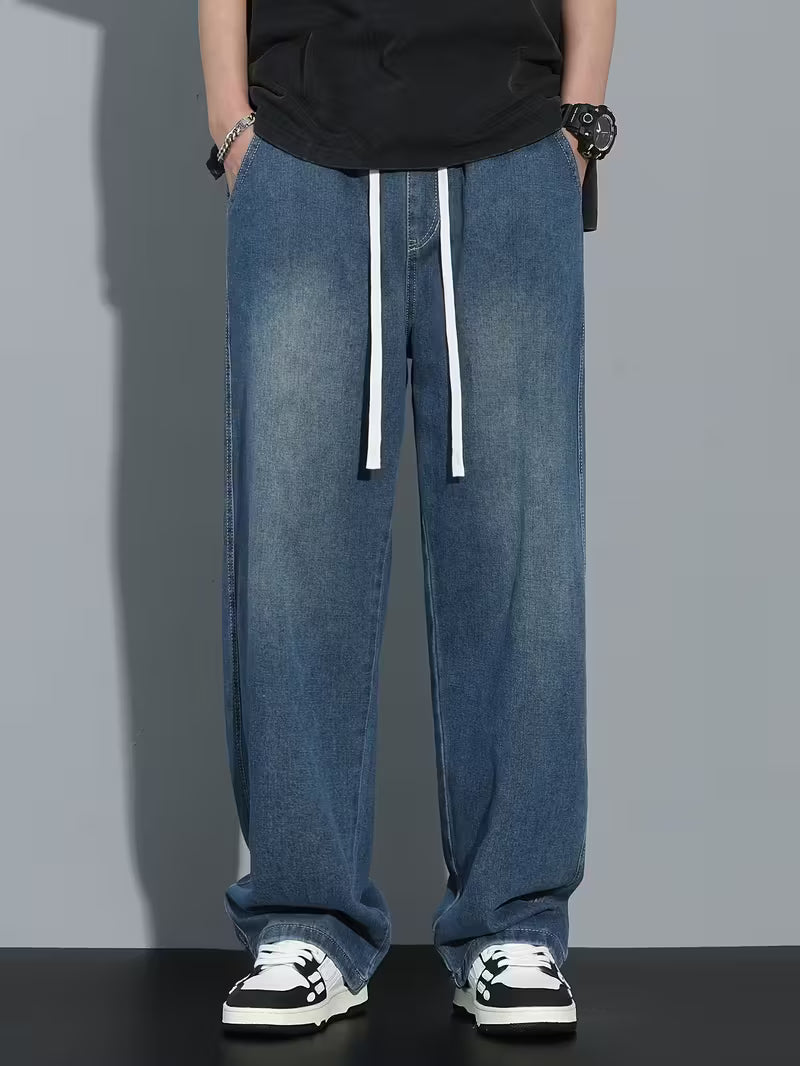 Straight Leg Trousers with Loose Fit