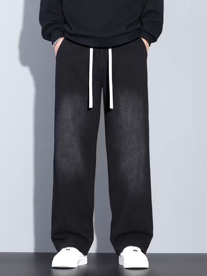 Straight Leg Trousers with Loose Fit