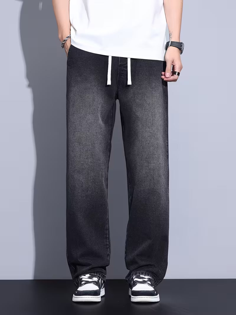 Straight Leg Trousers with Loose Fit