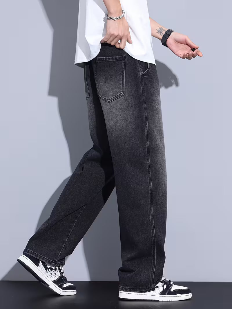 Straight Leg Trousers with Loose Fit