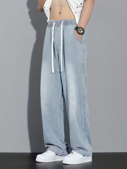 Straight Leg Trousers with Loose Fit