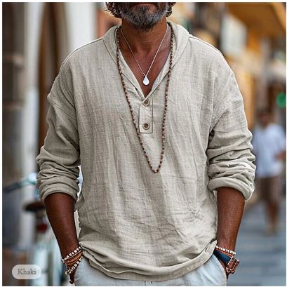 Jeroen | Linen Men's Shirt with Long Sleeves