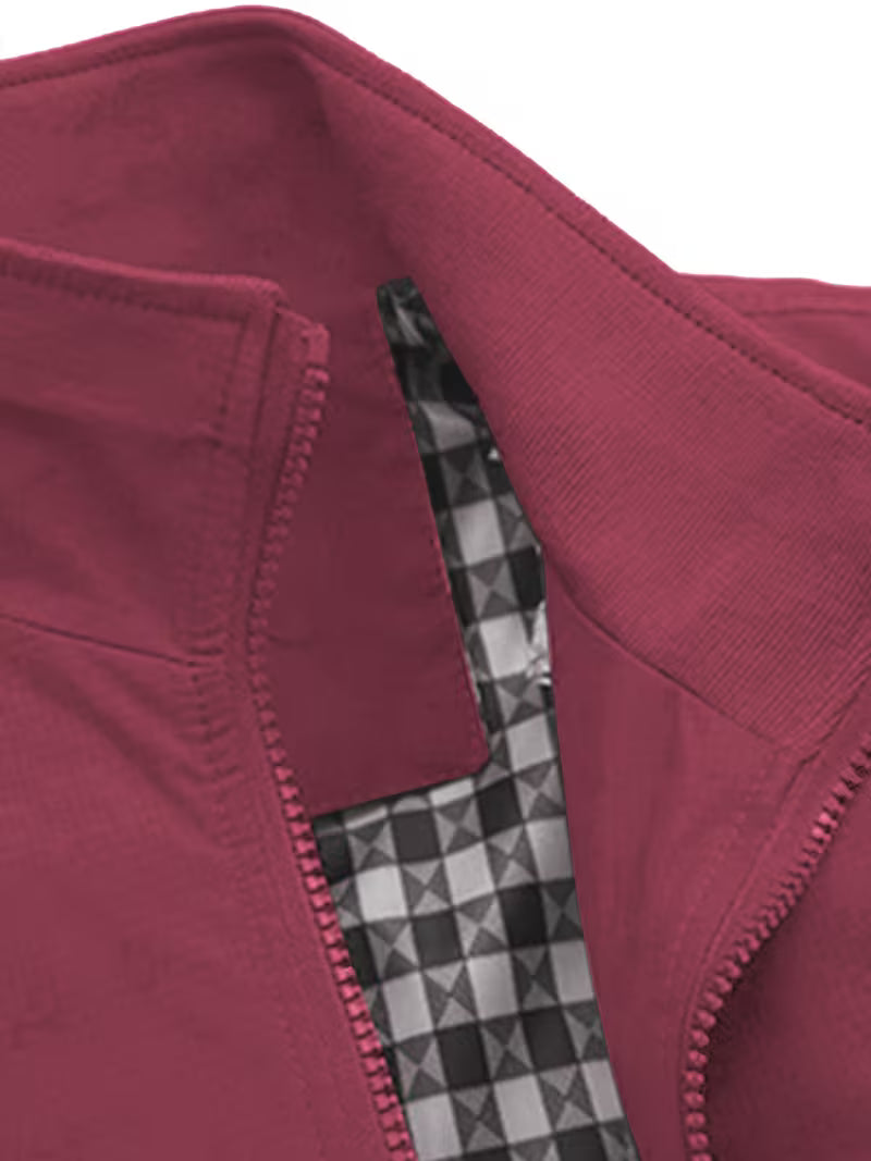 Casual bomber jacket with stand-up collar