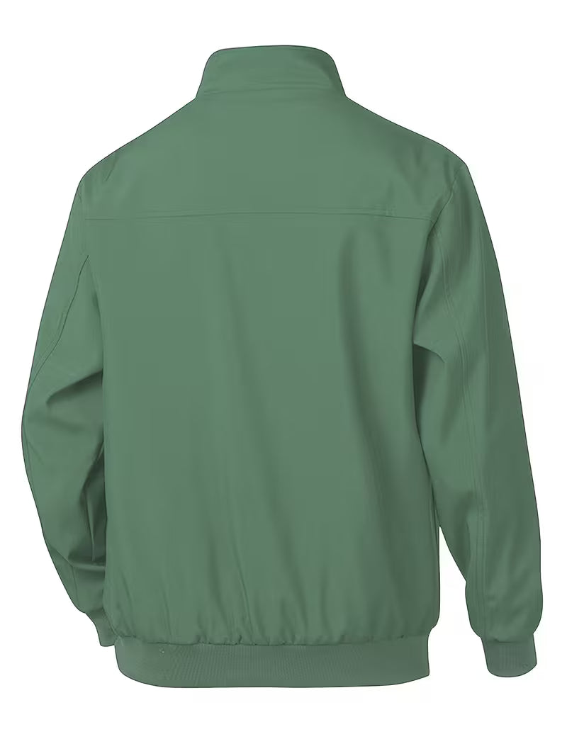 Casual bomber jacket with stand-up collar