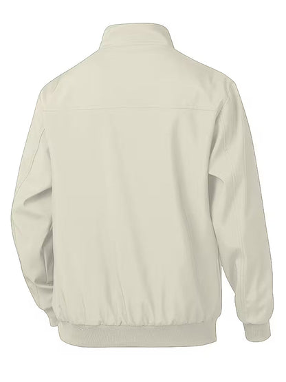 Casual bomber jacket with stand-up collar