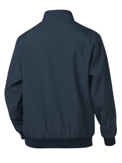 Casual bomber jacket with stand-up collar