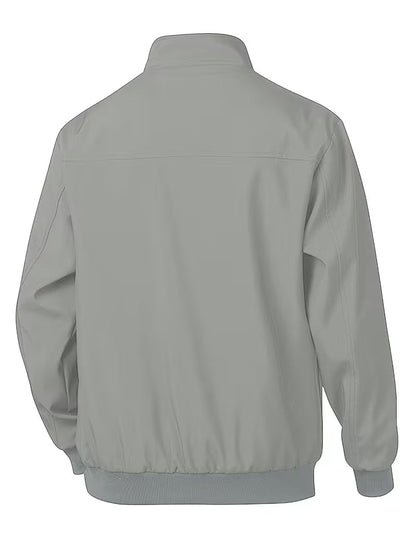 Casual bomber jacket with stand-up collar