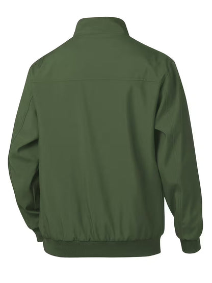 Casual bomber jacket with stand-up collar