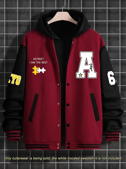 Casual jacket with colour-block design and baseball collar