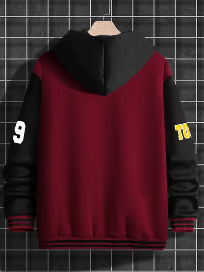 Casual jacket with colour-block design and baseball collar