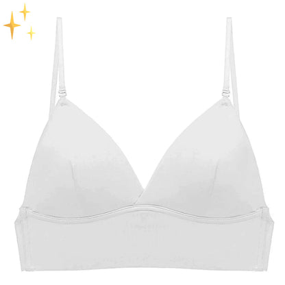 Comfortable bra with low back and thin shoulder straps