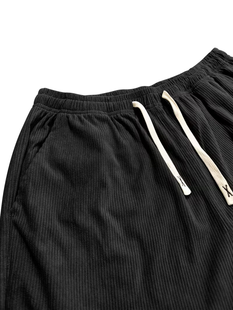 Corduroy Trousers with Loose Fit and Straight Legs