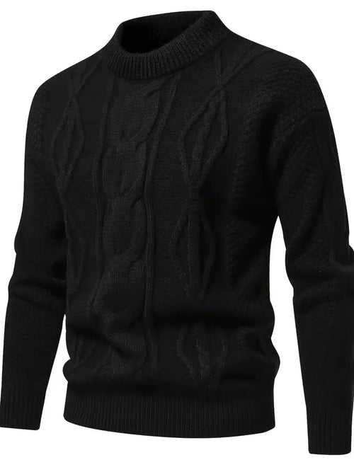 Thick Knitted Jumper with Jacquard Pattern
