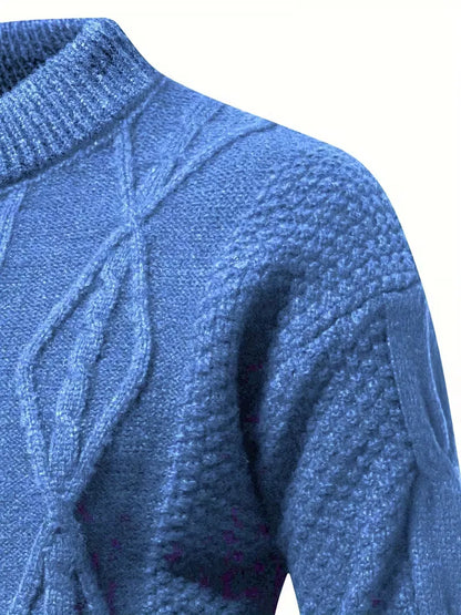 Thick Knitted Jumper with Jacquard Pattern