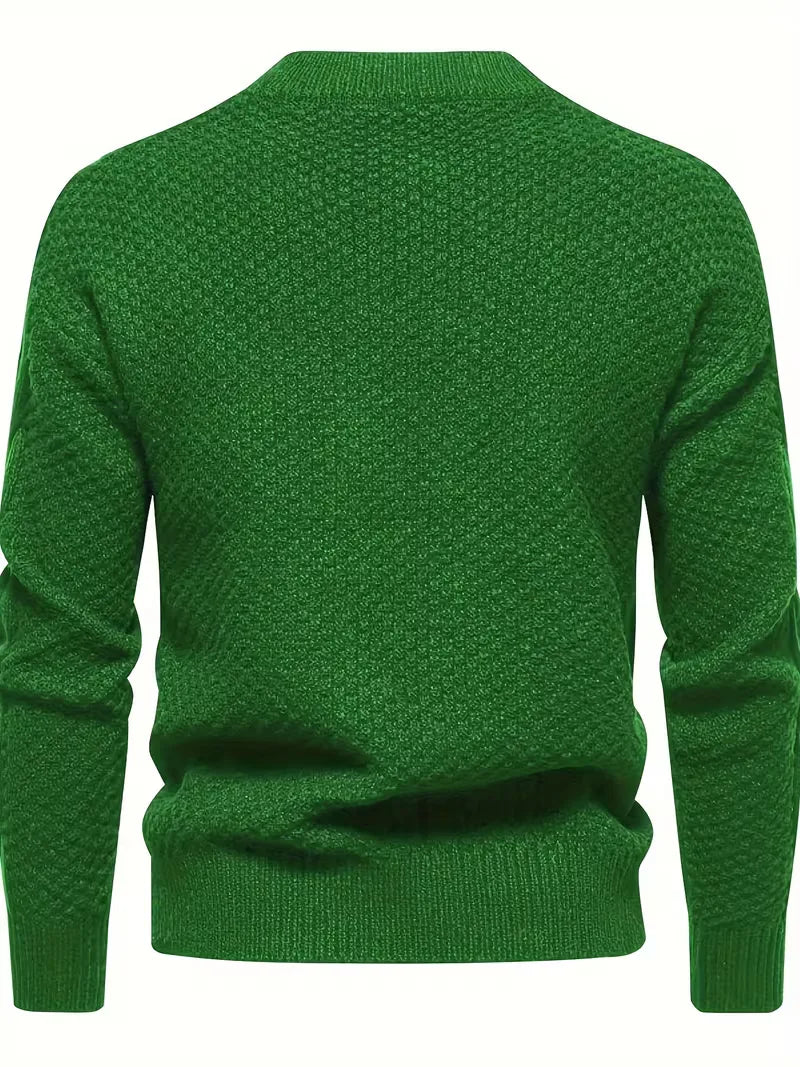 Thick Knitted Jumper with Jacquard Pattern