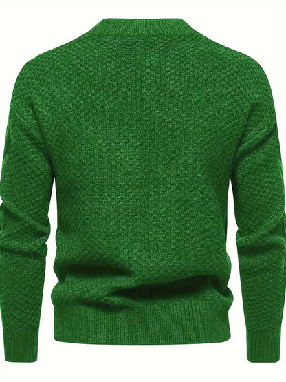 Thick Knitted Jumper with Jacquard Pattern