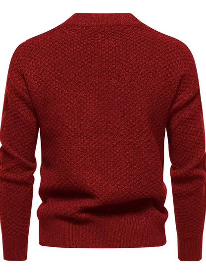 Thick Knitted Jumper with Jacquard Pattern