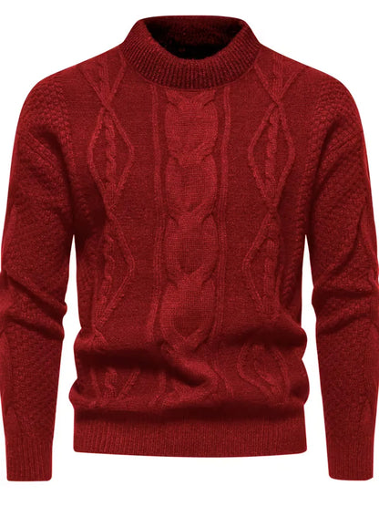 Thick Knitted Jumper with Jacquard Pattern