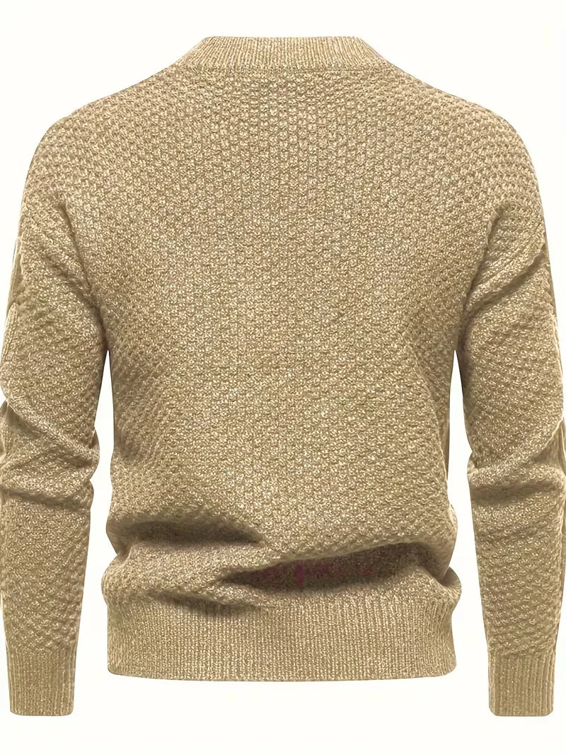 Thick Knitted Jumper with Jacquard Pattern
