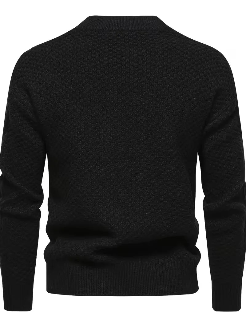 Thick Knitted Jumper with Jacquard Pattern