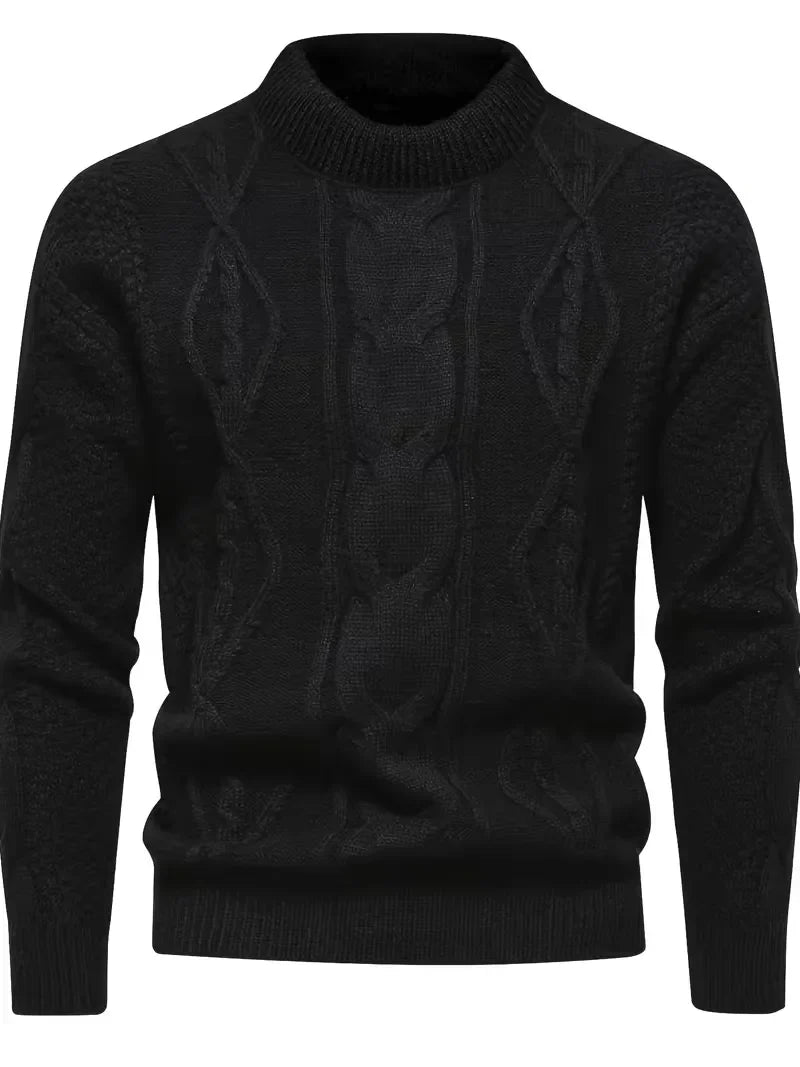 Thick Knitted Jumper with Jacquard Pattern