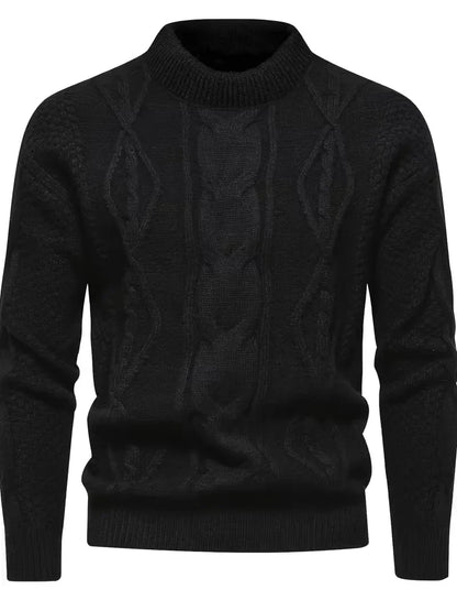 Thick Knitted Jumper with Jacquard Pattern