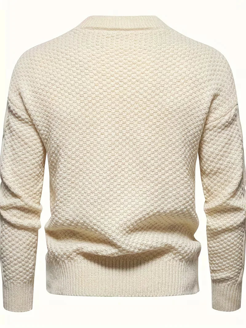 Thick Knitted Jumper with Jacquard Pattern