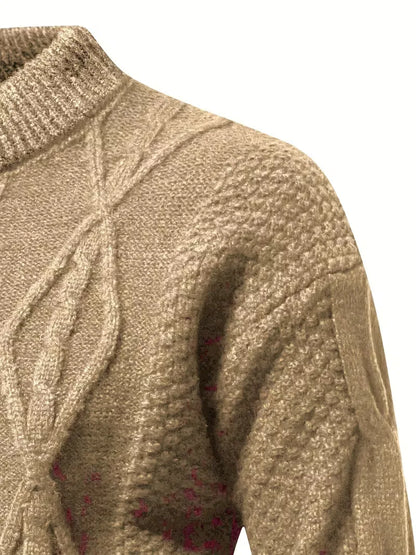 Thick Knitted Jumper with Jacquard Pattern