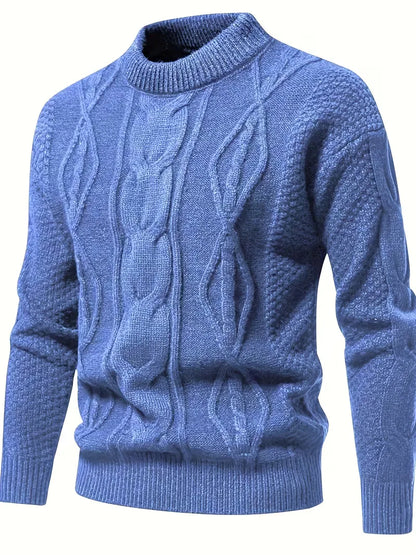 Thick Knitted Jumper with Jacquard Pattern