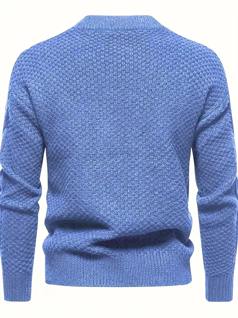 Thick Knitted Jumper with Jacquard Pattern