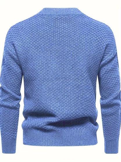 Thick Knitted Jumper with Jacquard Pattern