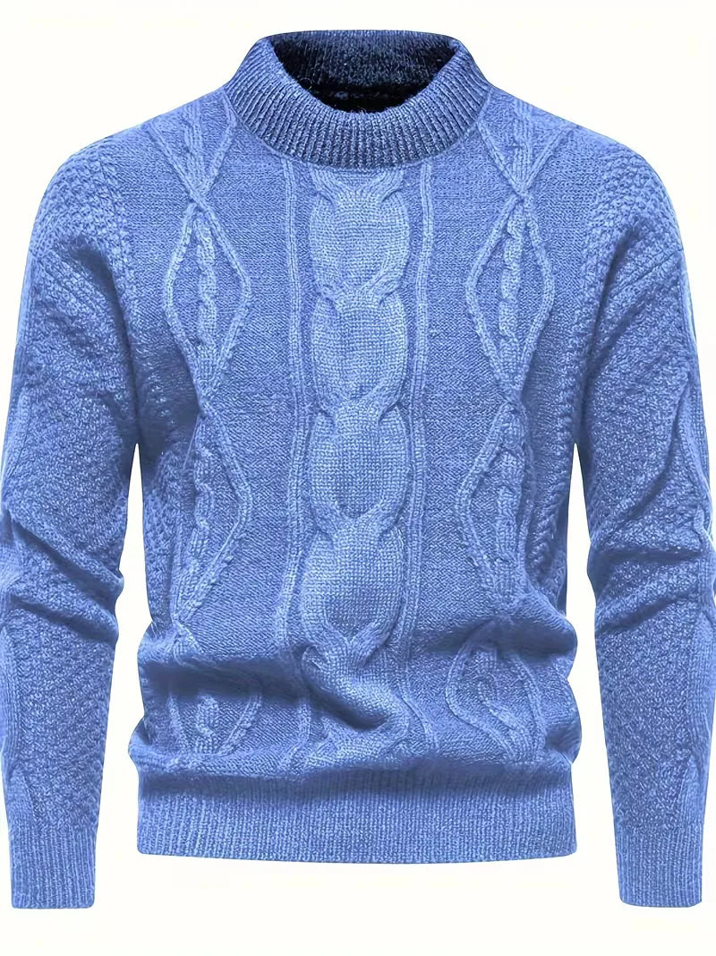 Thick Knitted Jumper with Jacquard Pattern